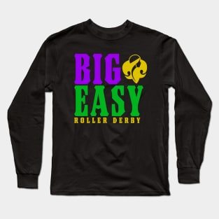 Big Easy Roller Derby - Mardi Gras Colors Long Sleeve T-Shirt